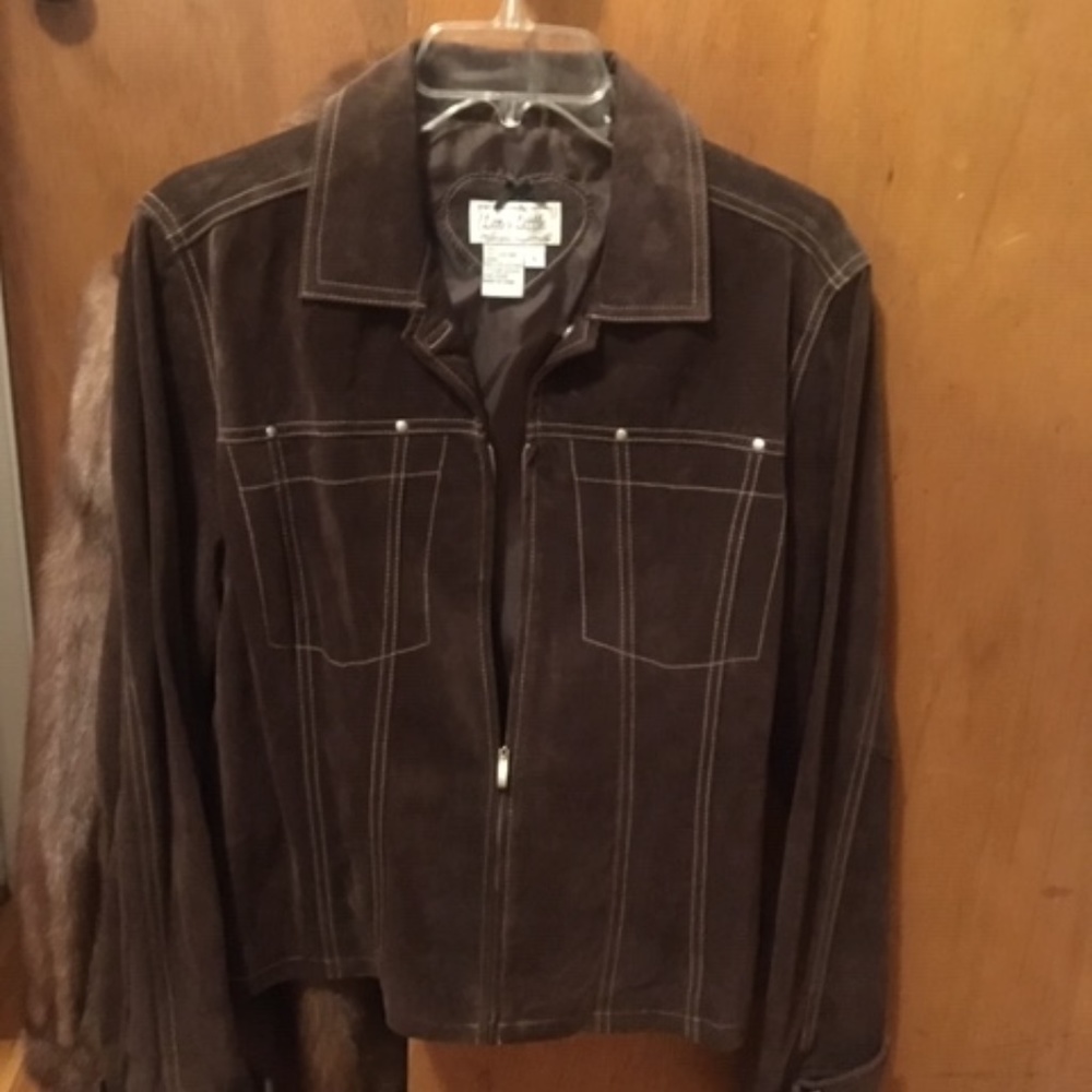 NWT Live a Little Brown Suede Jacket